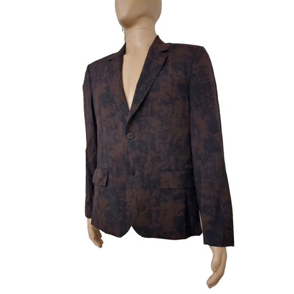 Marc by Marc Jacobs Deep Beet Print Lined Wool Blazer Suit Jacket Sz M NWT $488 - Picture 3 of 16